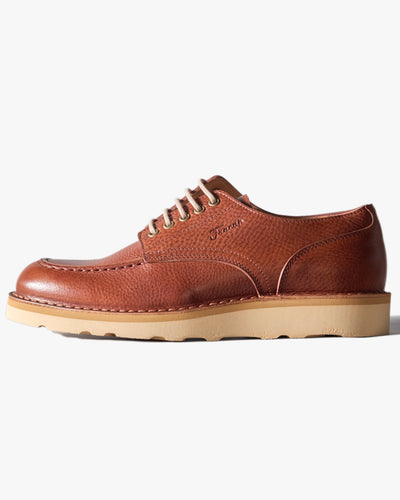 Fracap G190 Leather Derby Shoes - Brown / Cristy Beige Sole