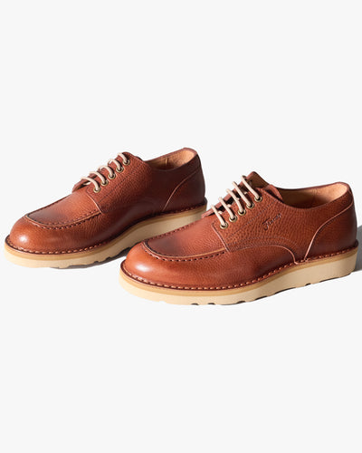 Fracap G190 Leather Derby Shoes - Brown / Cristy Beige Sole
