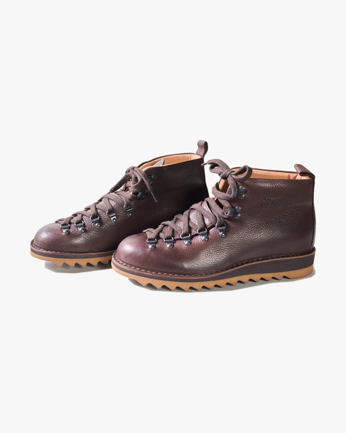 Fracap M120 Magnifico Leather Boots - Testa Di Moro / Ambra Ripple Sole