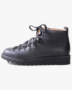 Fracap M120 Magnifico Leather Boots - Arancia Black / Black Ripple Sole