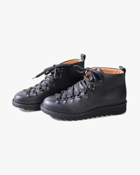 Fracap M120 Magnifico Leather Boots - Arancia Black / Black Ripple Sole | Fracap Boots | JEANSTORE