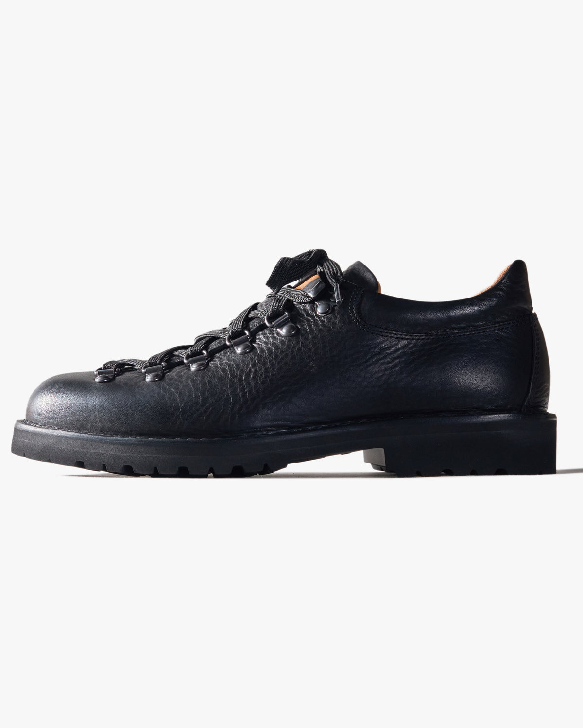 Fracap M121 Magnifico Leather Shoes - Black / Black Roccia Sole