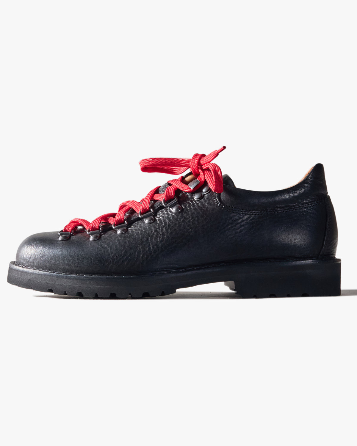 Fracap M121 Magnifico Leather Shoes - Black / Black Roccia Sole