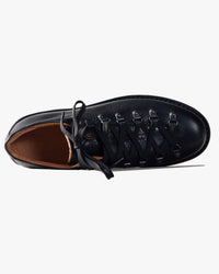 Fracap M121 Magnifico Leather Shoes - Black / Black Roccia Sole