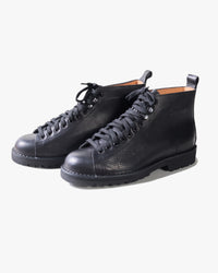 Fracap R200 Leather Monkey Boots - Black / Black Roccia Sole | Fracap Boots | JEANSTORE