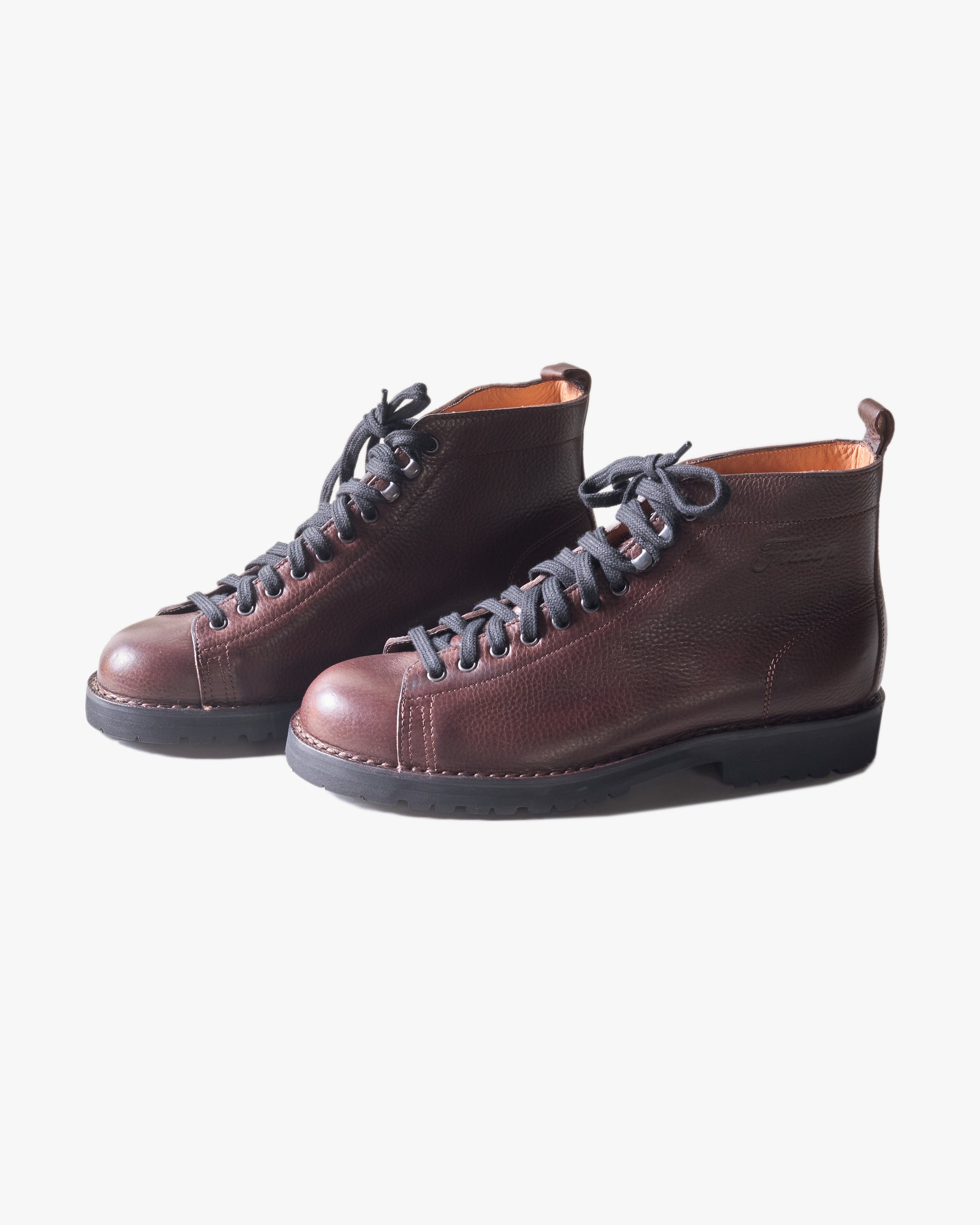 Fracap R200 Leather Monkey Boots - Testa Di Moro / Black Roccia Sole | Fracap Boots | JEANSTORE