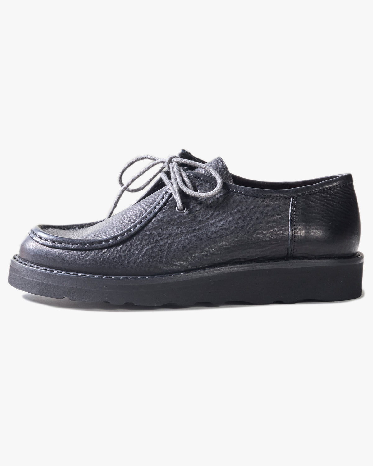 Fracap W147 Leather Derby Shoes - Black / Black Cristy Sole