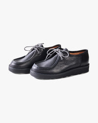 Fracap W147 Leather Derby Shoes - Black / Black Cristy Sole