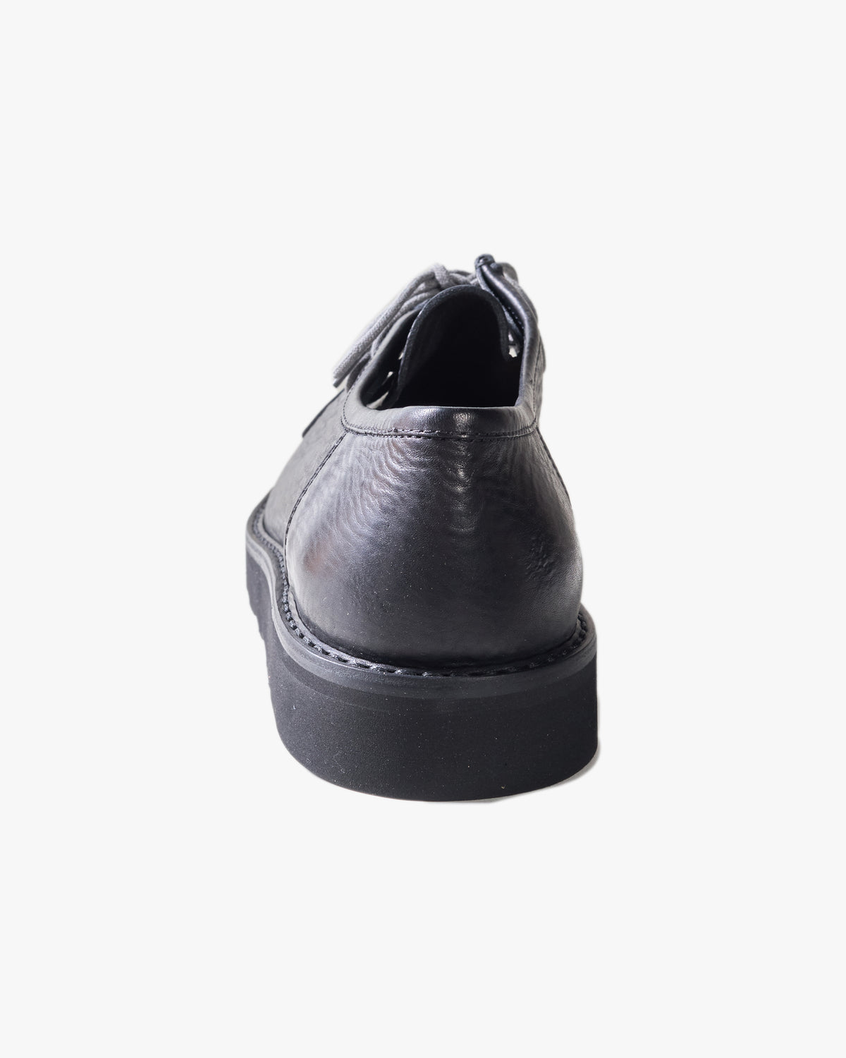 Fracap W147 Leather Derby Shoes - Black / Black Cristy Sole