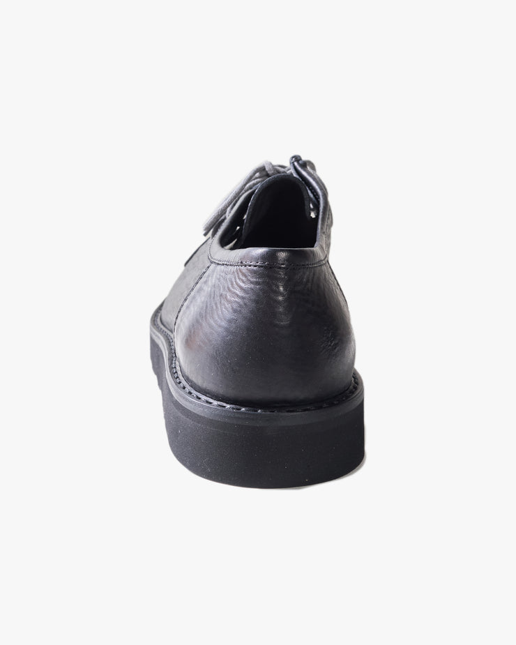 Fracap W147 Leather Derby Shoes - Black / Black Cristy Sole