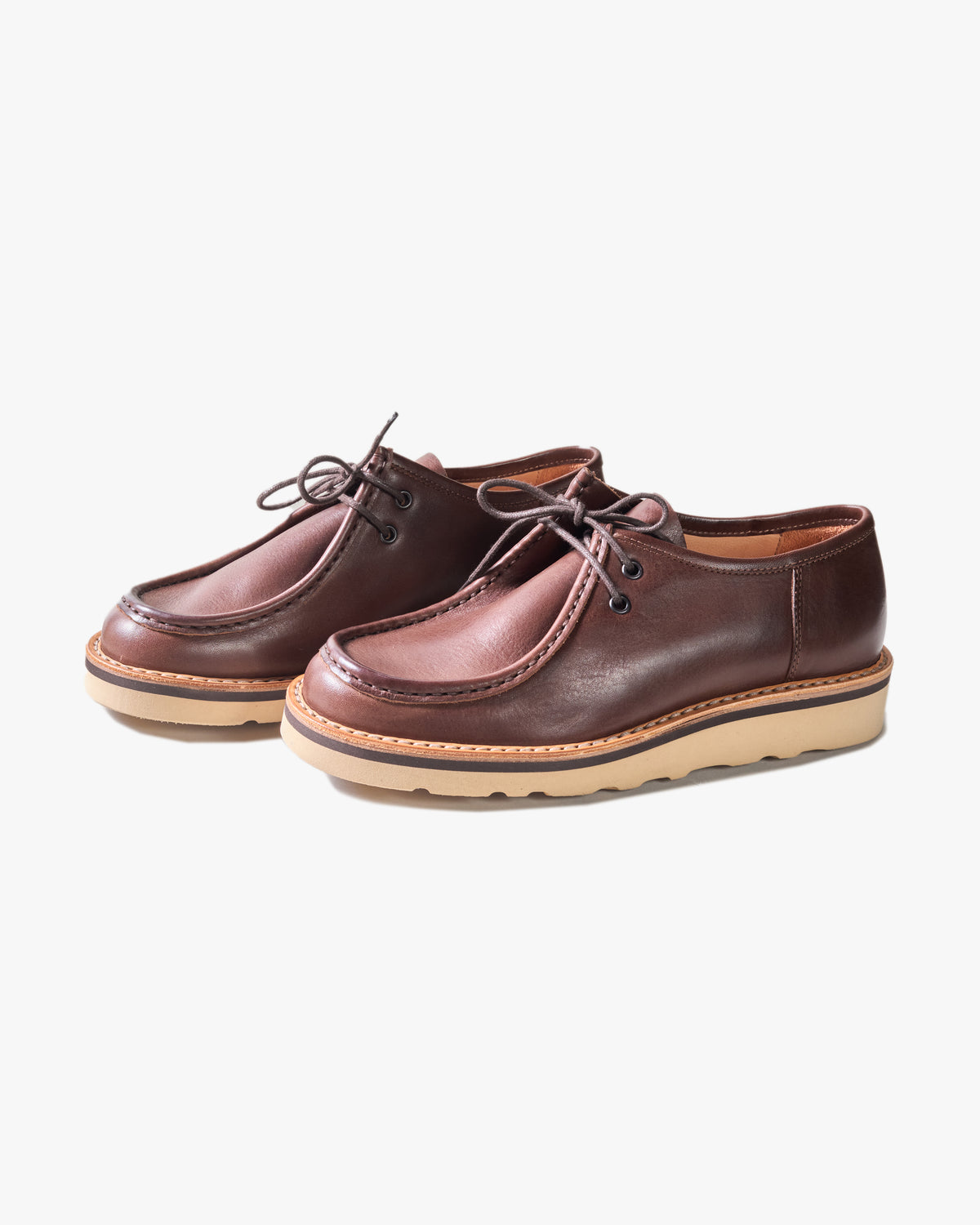 Fracap W147 Leather Derby Shoes - Corteccia / Beige Cristy Sole