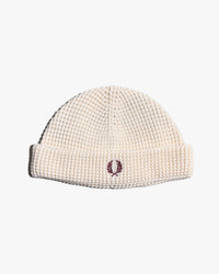 Fred Perry Waffle Beanie - Ecru | Fred Perry Hats | JEANSTORE