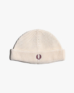 Fred Perry Waffle Beanie - Ecru