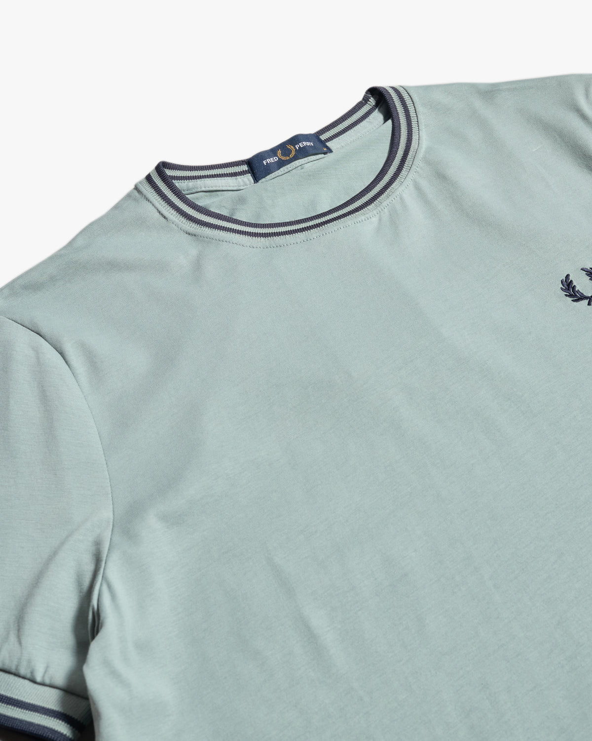 Fred Perry Twin Tipped T Shirt - Silver Blue / Dark Airforce