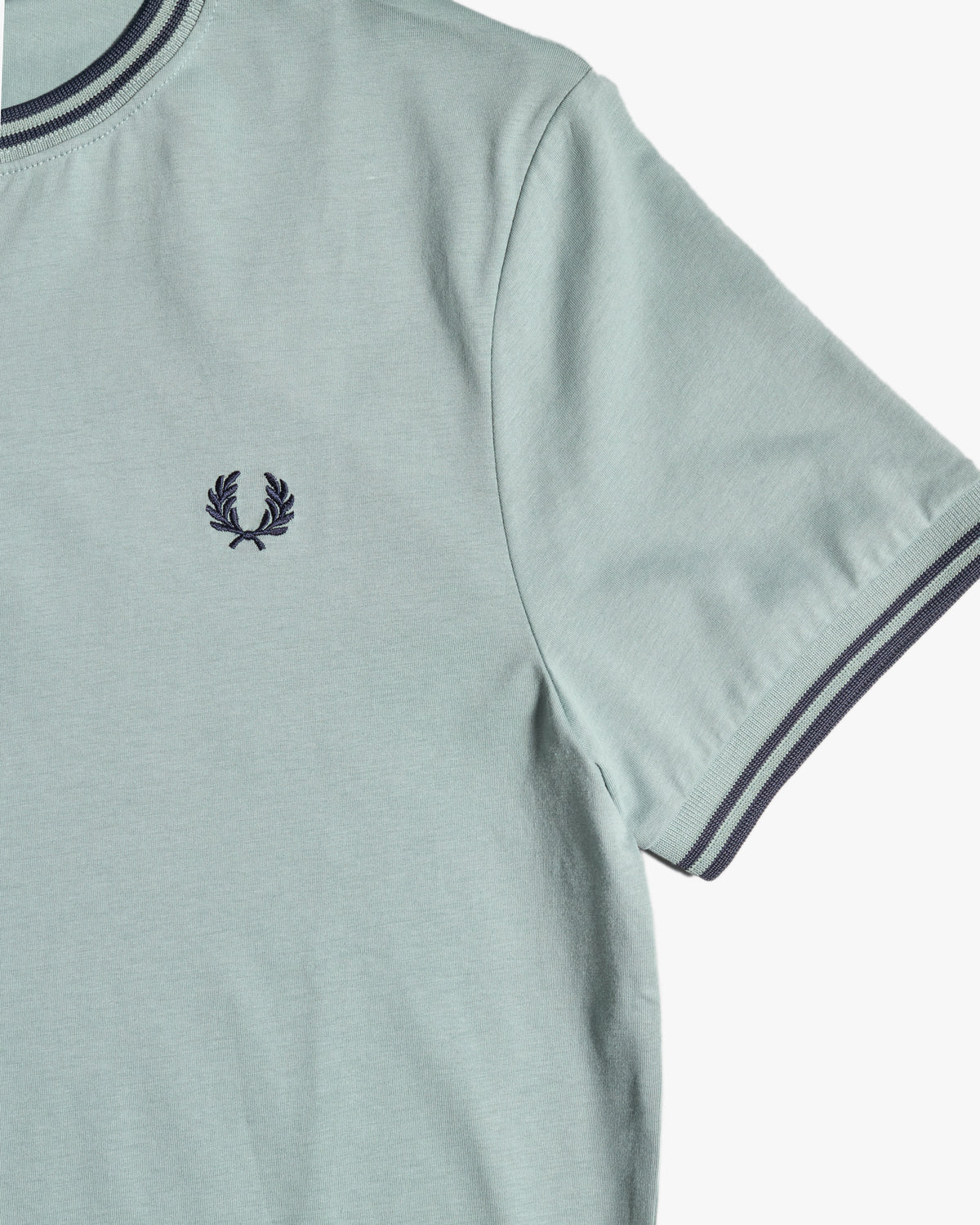Fred Perry Twin Tipped T Shirt - Silver Blue / Dark Airforce