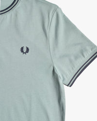 Fred Perry Twin Tipped T Shirt - Silver Blue / Dark Airforce