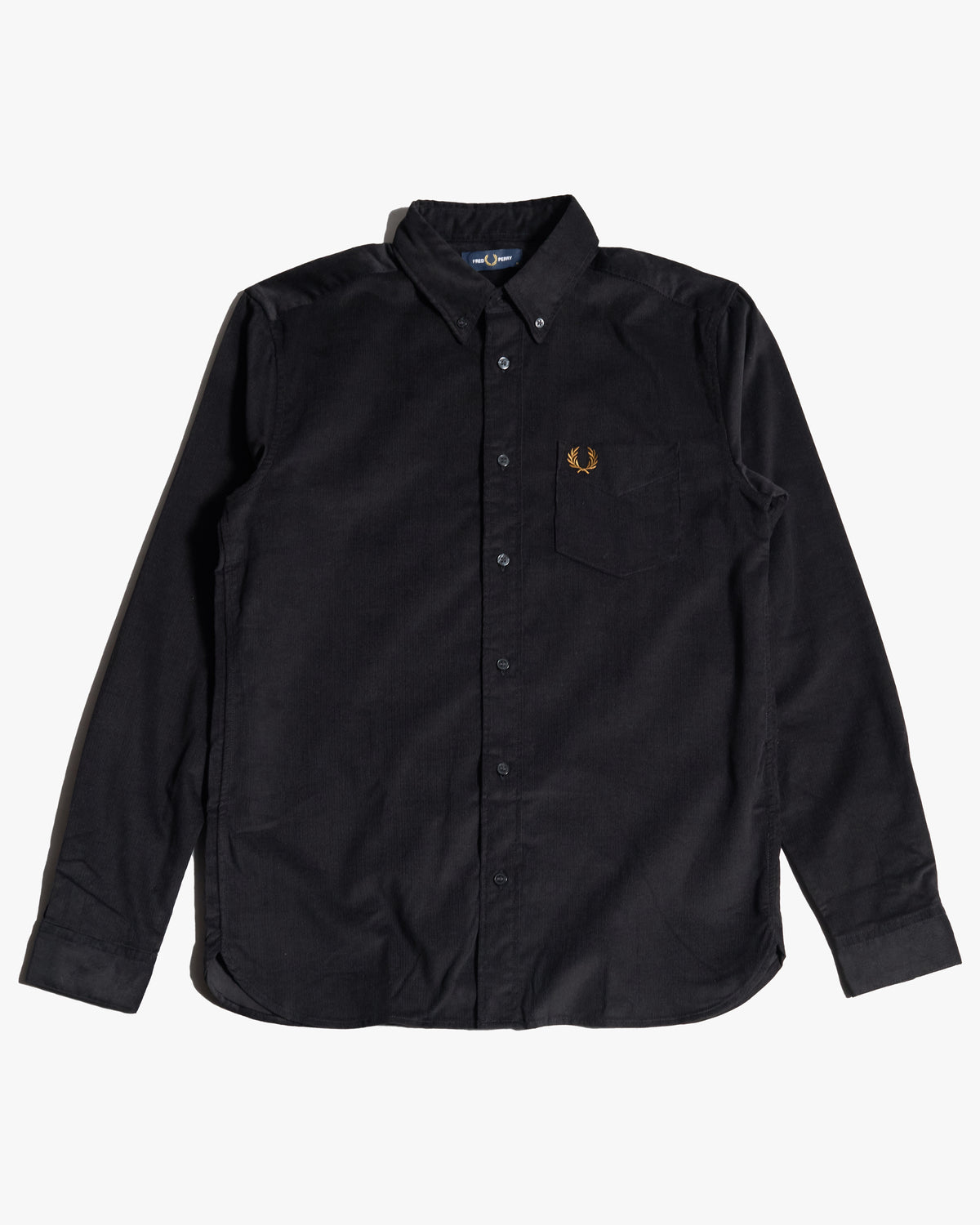Fred Perry Needle Cord Shirt - Black