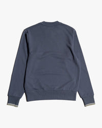 Fred Perry Crew Neck Sweatshirt - Dark Airforce / Ecru / Seagrass