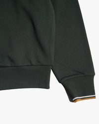 Fred Perry Crew Neck Sweatshirt - Night Green / Dusky Blue / Dark Caramel