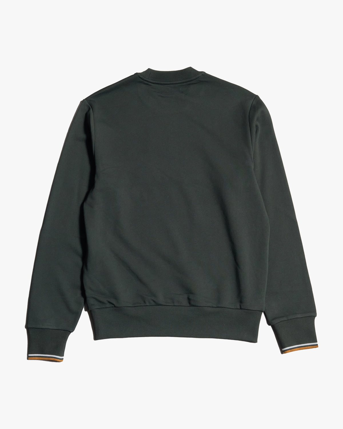 Fred Perry Crew Neck Sweatshirt - Night Green / Dusky Blue / Dark Caramel