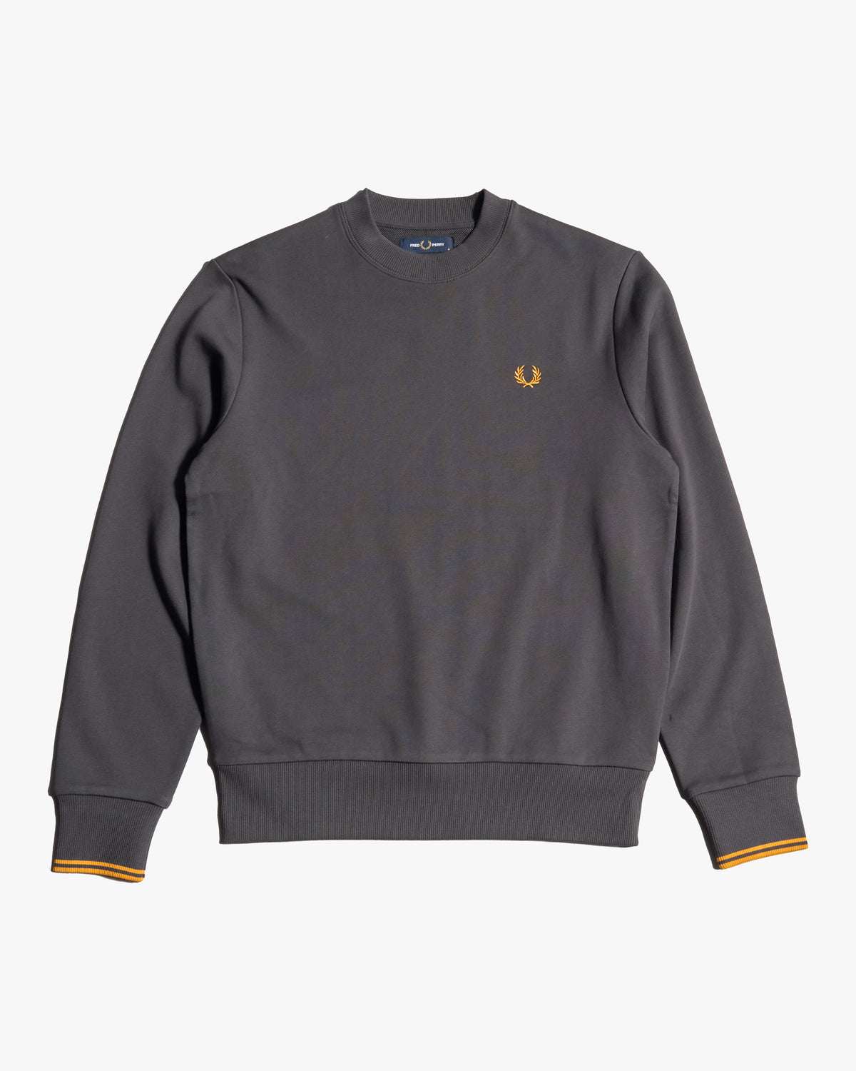 Fred Perry Crew Neck Sweatshirt - Anchor Grey / Golden