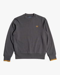 Fred Perry Crew Neck Sweatshirt - Anchor Grey / Golden