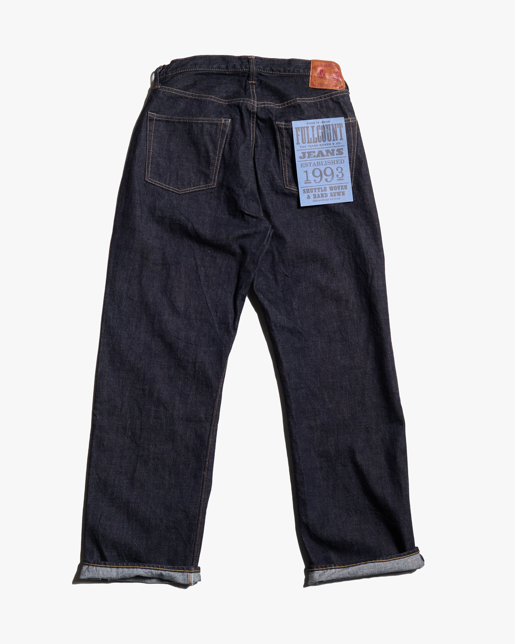 Fullcount 0105XXW 15.5oz Selvedge Wide Fit Mens Jeans - Indigo Onewash