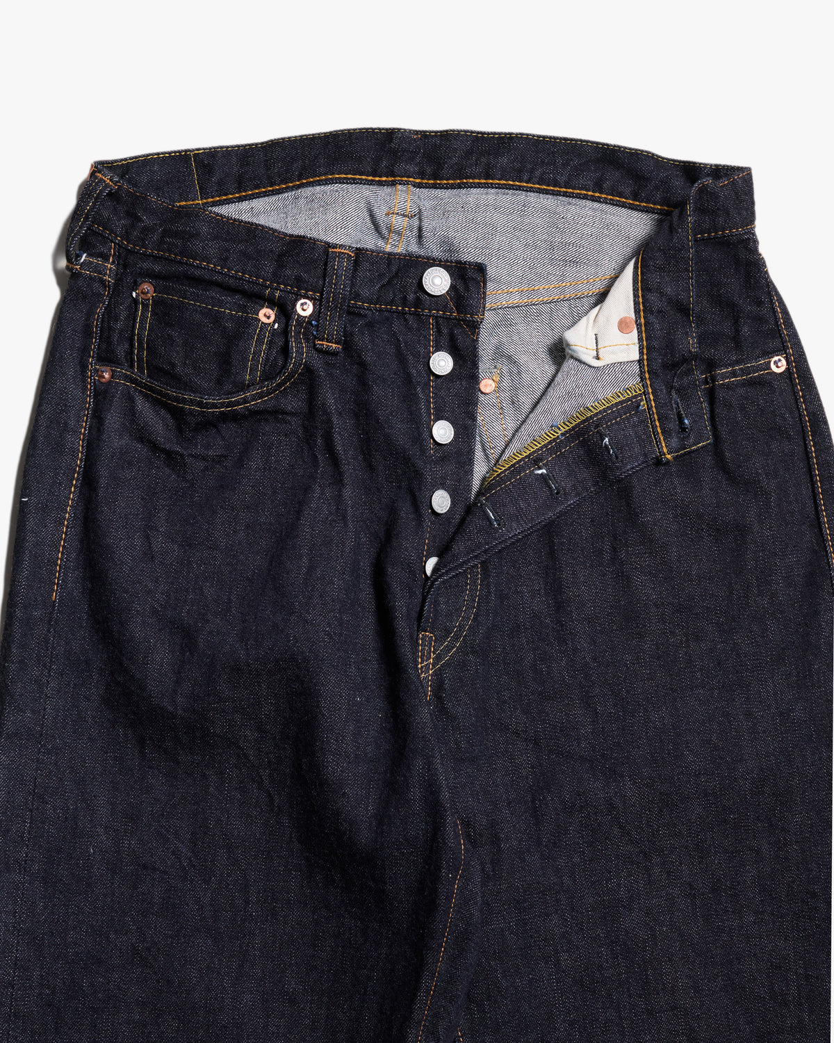 Fullcount 0105XXW 15.5oz Selvedge Wide Fit Mens Jeans - Indigo Onewash