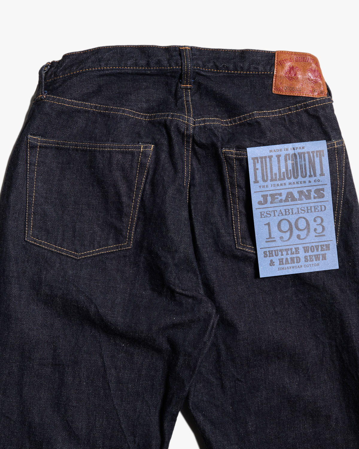 Fullcount 0105XXW 15.5oz Selvedge Wide Fit Mens Jeans - Indigo Onewash