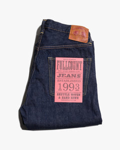 Fullcount 1101W 13.7oz Selvedge Straight Fit Mens Jeans - Indigo Onewash