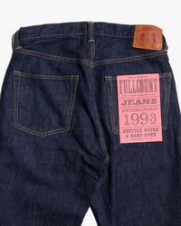 Fullcount 1101W 13.7oz Selvedge Straight Fit Mens Jeans - Indigo Onewash