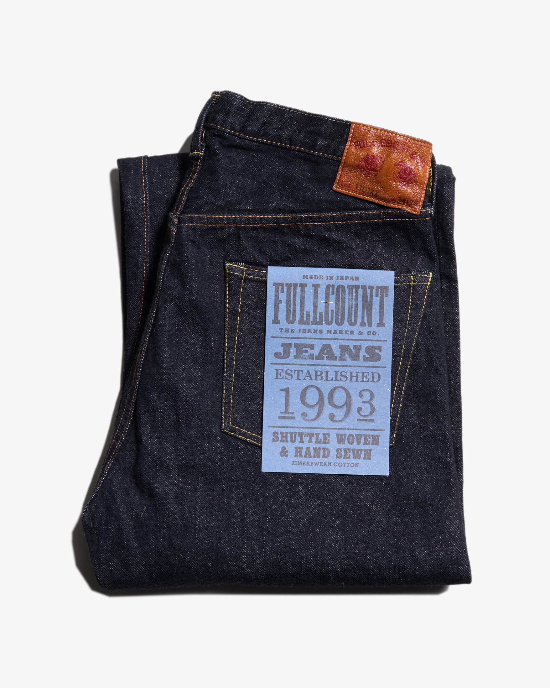 パンツ FULL COUNT / 1101 selvedge denim pants Full Count 1101W 13.7oz Straight Jean Indigo