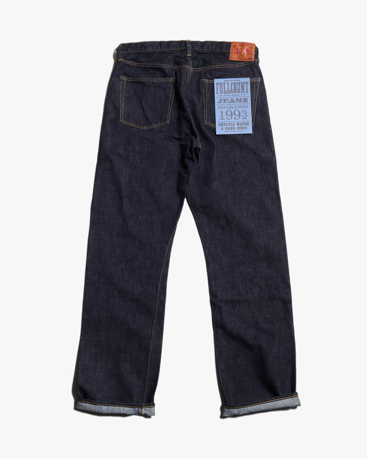 Fullcount 1101XXW 15.5oz Selvedge Straight Fit Mens Jeans - Indigo Onewash