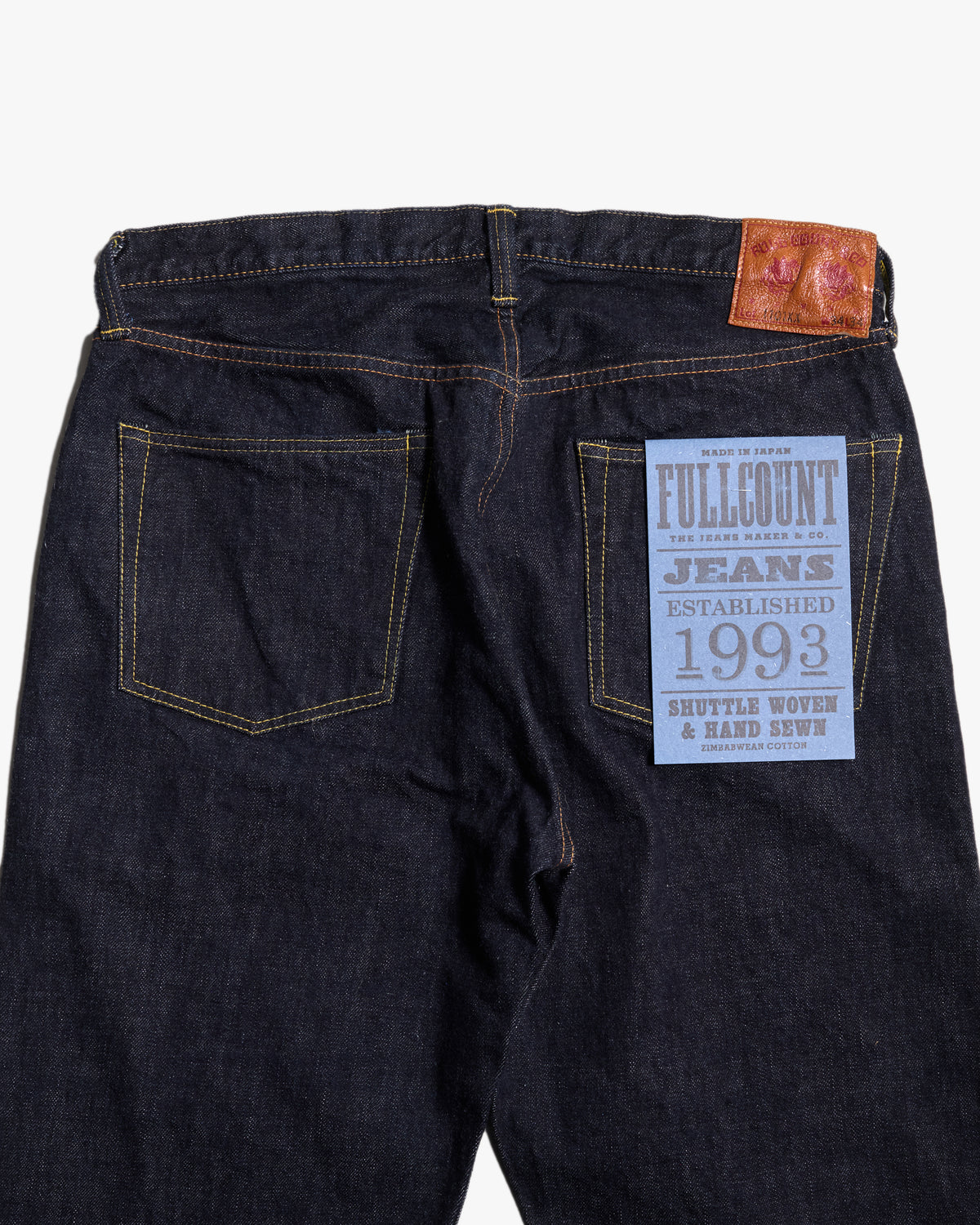 Fullcount 1101XXW 15.5oz Selvedge Straight Fit Mens Jeans - Indigo Onewash