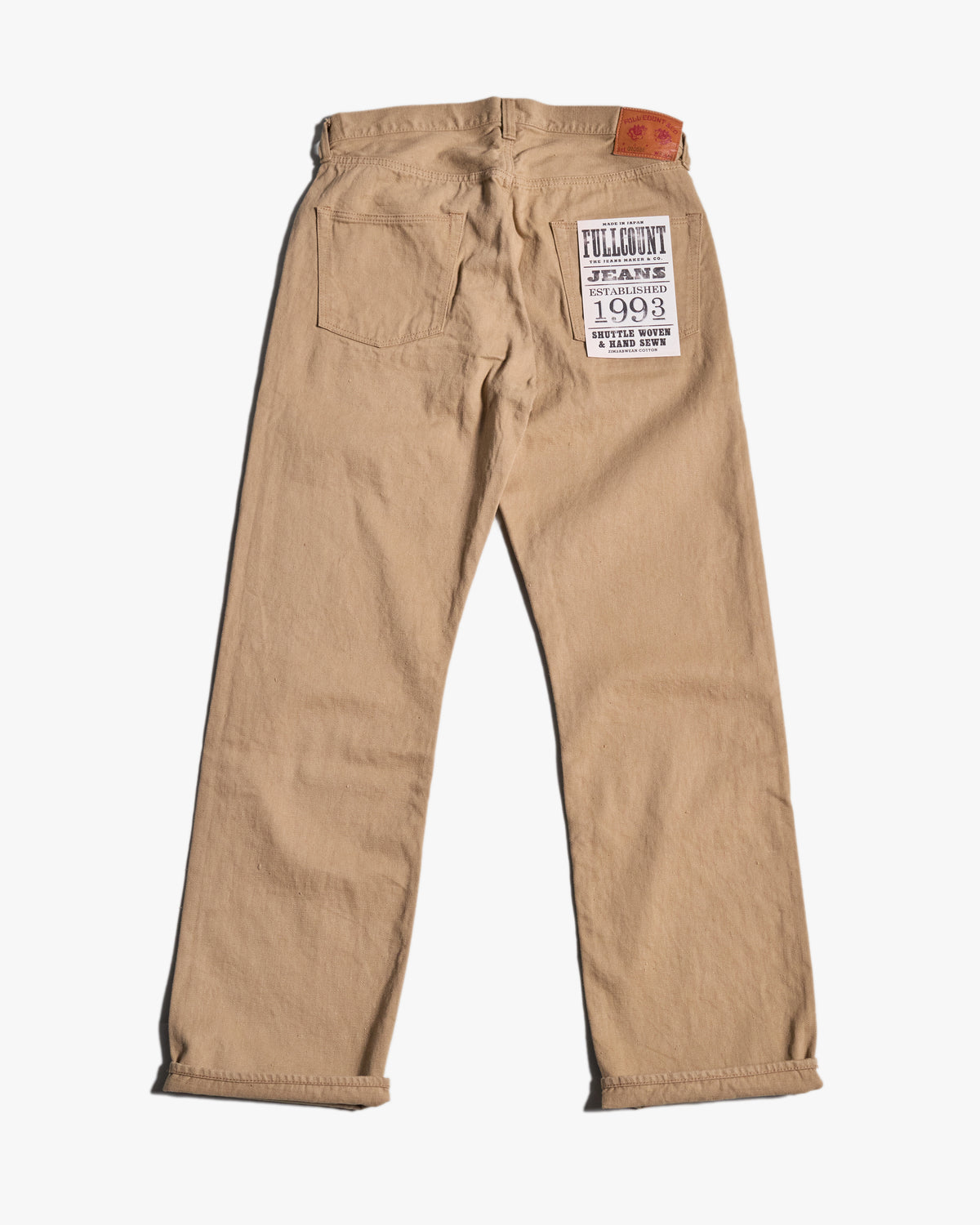 Fullcount 0105BE 12oz Selvedge Wide Fit Mens Jeans - Beige