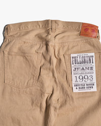 Fullcount 0105BE 12oz Selvedge Wide Fit Mens Jeans - Beige