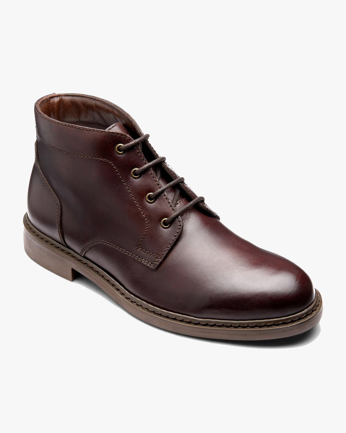 Loake Lifestyle Gilbert Chukka Boot - Dark Brown Waxy