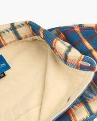 Good On Flannel Check Sweat Shirt Jacket - Cream | Good On Shirts | JEANSTORE