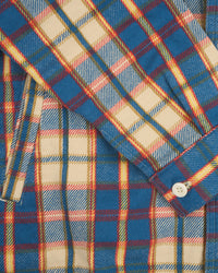 Good On Flannel Check Sweat Shirt Jacket - Cream | Good On Shirts | JEANSTORE