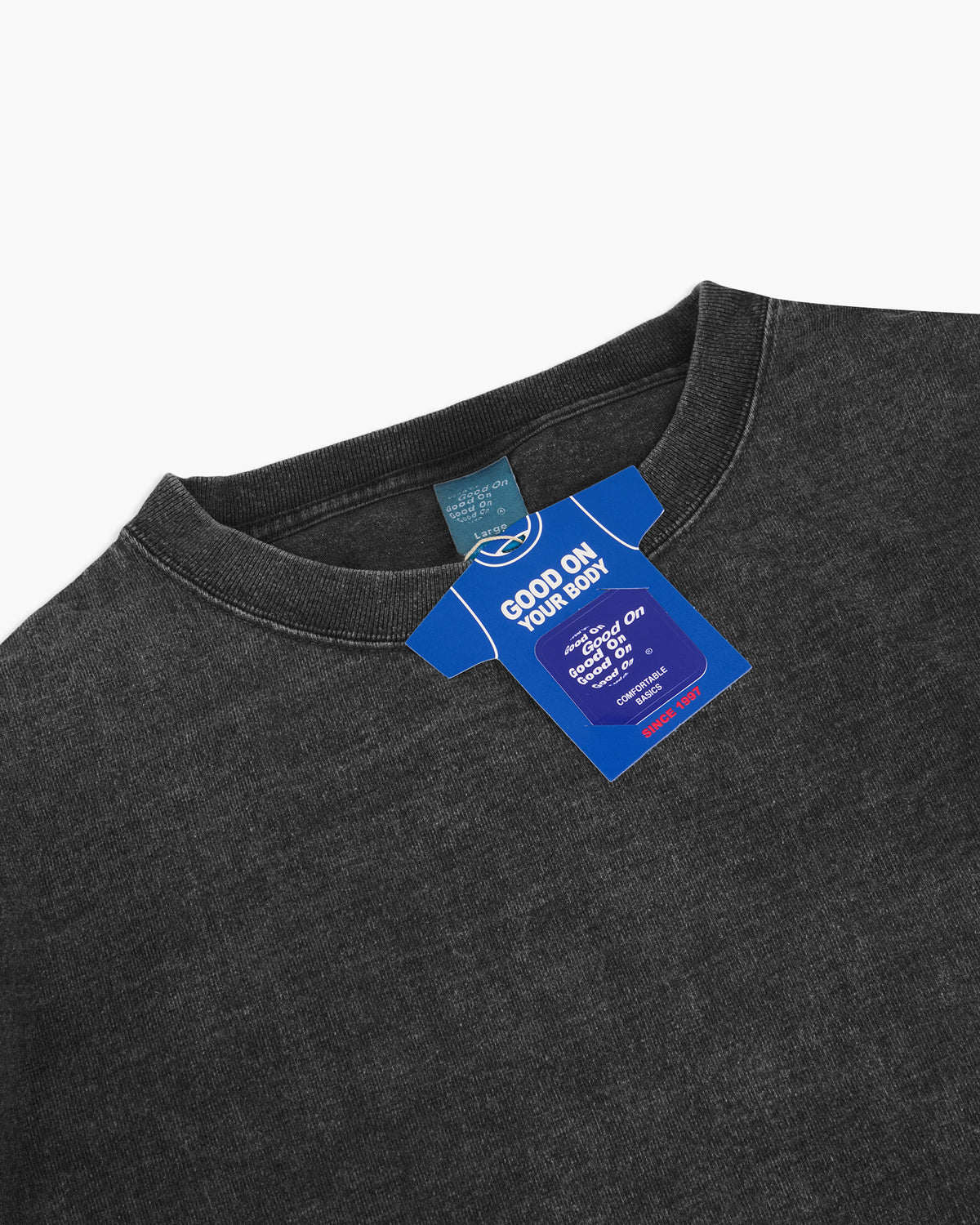 Good On L/S Heavy Crew Tee - Pigment Dyed Black