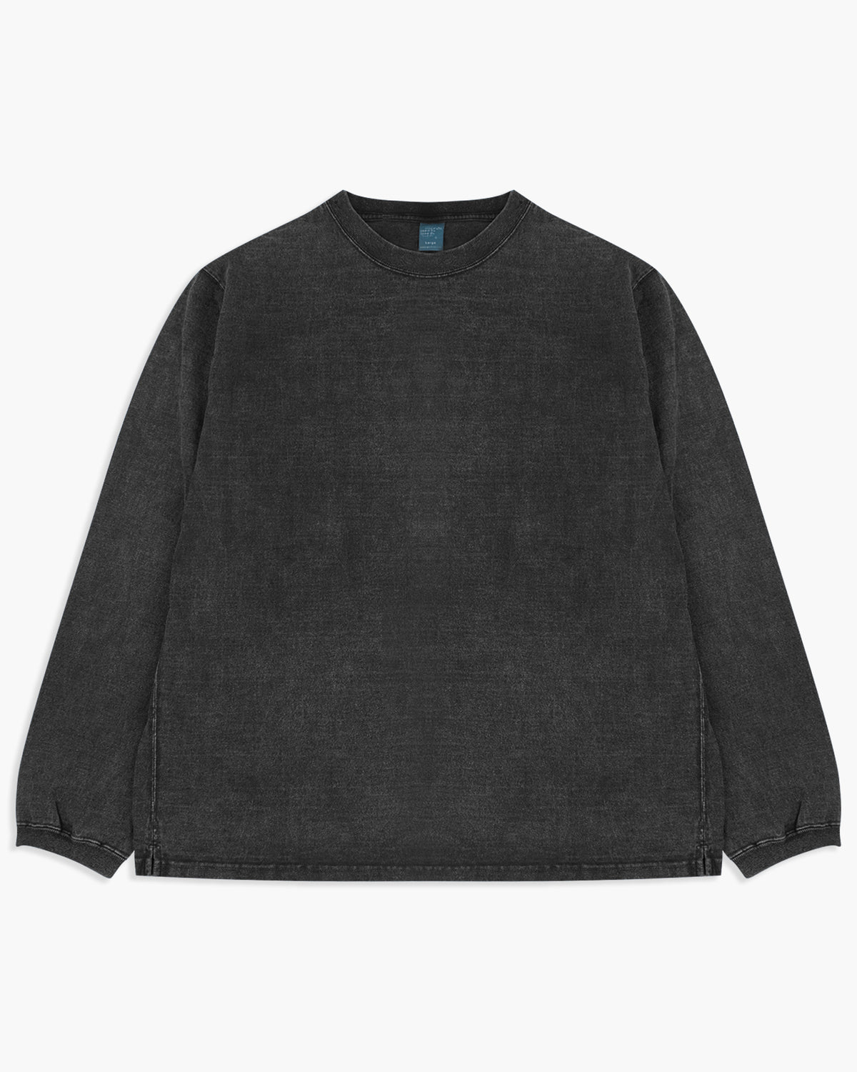 Good On L/S Heavy Crew Tee - Pigment Dyed Black