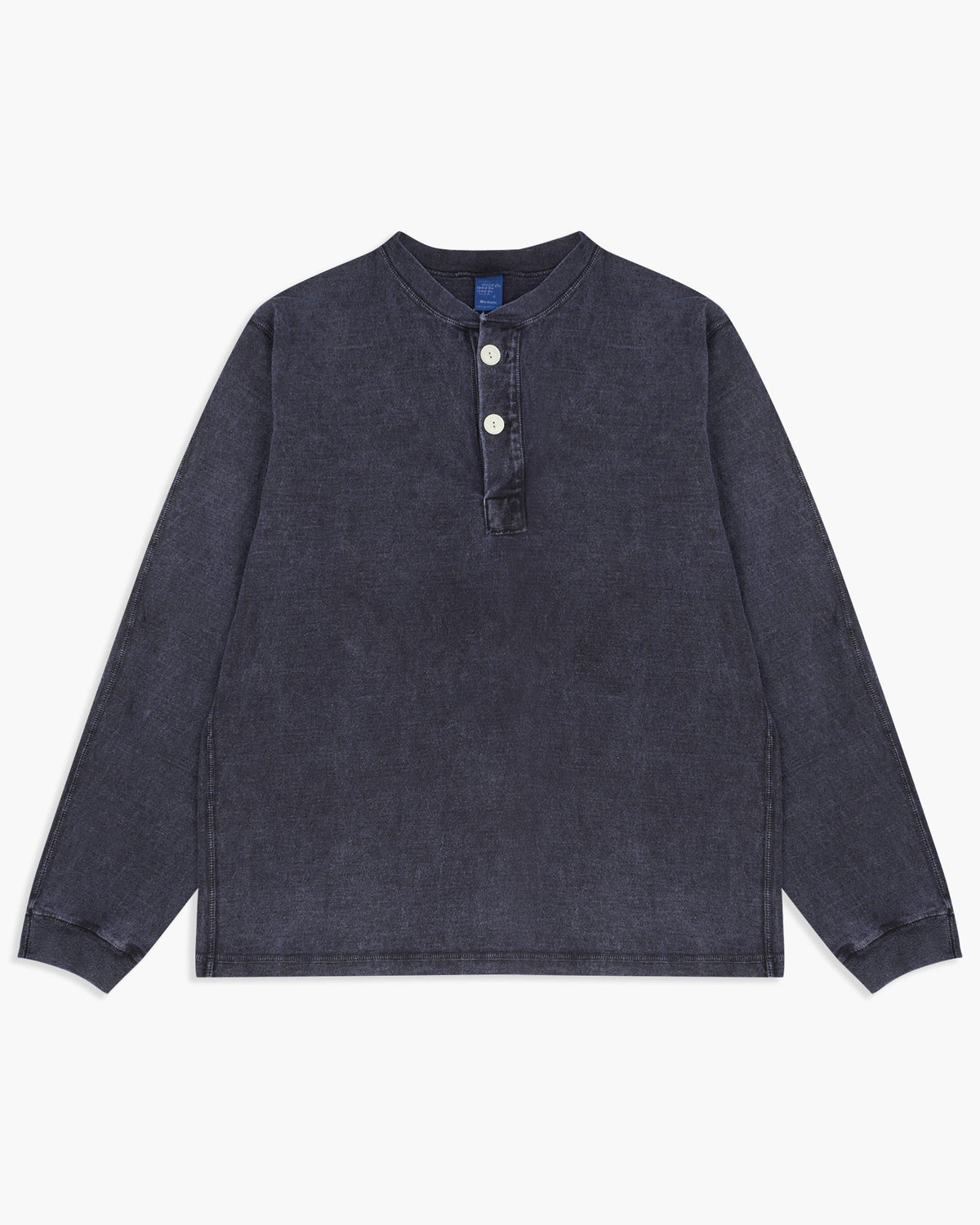 Good On L/S Heavy Henley Tee - Pigment Dyed Navy | Good On T Shirts | JEANSTORE