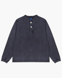 Good On L/S Heavy Henley Tee - Pigment Dyed Navy | Good On T Shirts | JEANSTORE