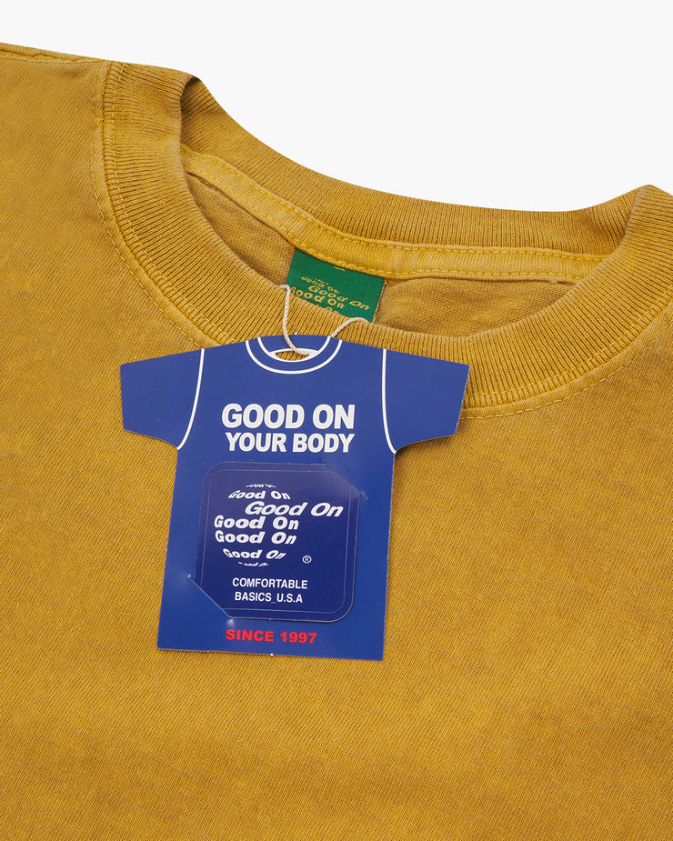 Good On S/S Crew Tee - Pigment Dyed Banana | Good On T Shirts | JEANSTORE