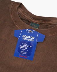 Good On S/S Crew Tee - Pigment Dyed Brown | Good On T Shirts | JEANSTORE