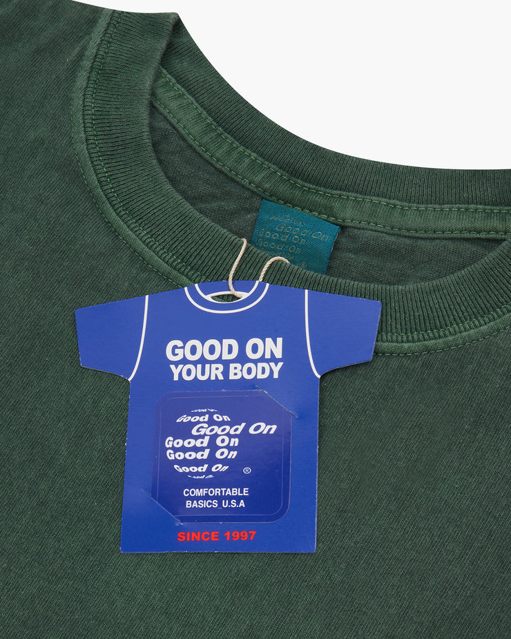 Good On S/S Crew Tee - Pigment Dyed Dark Green