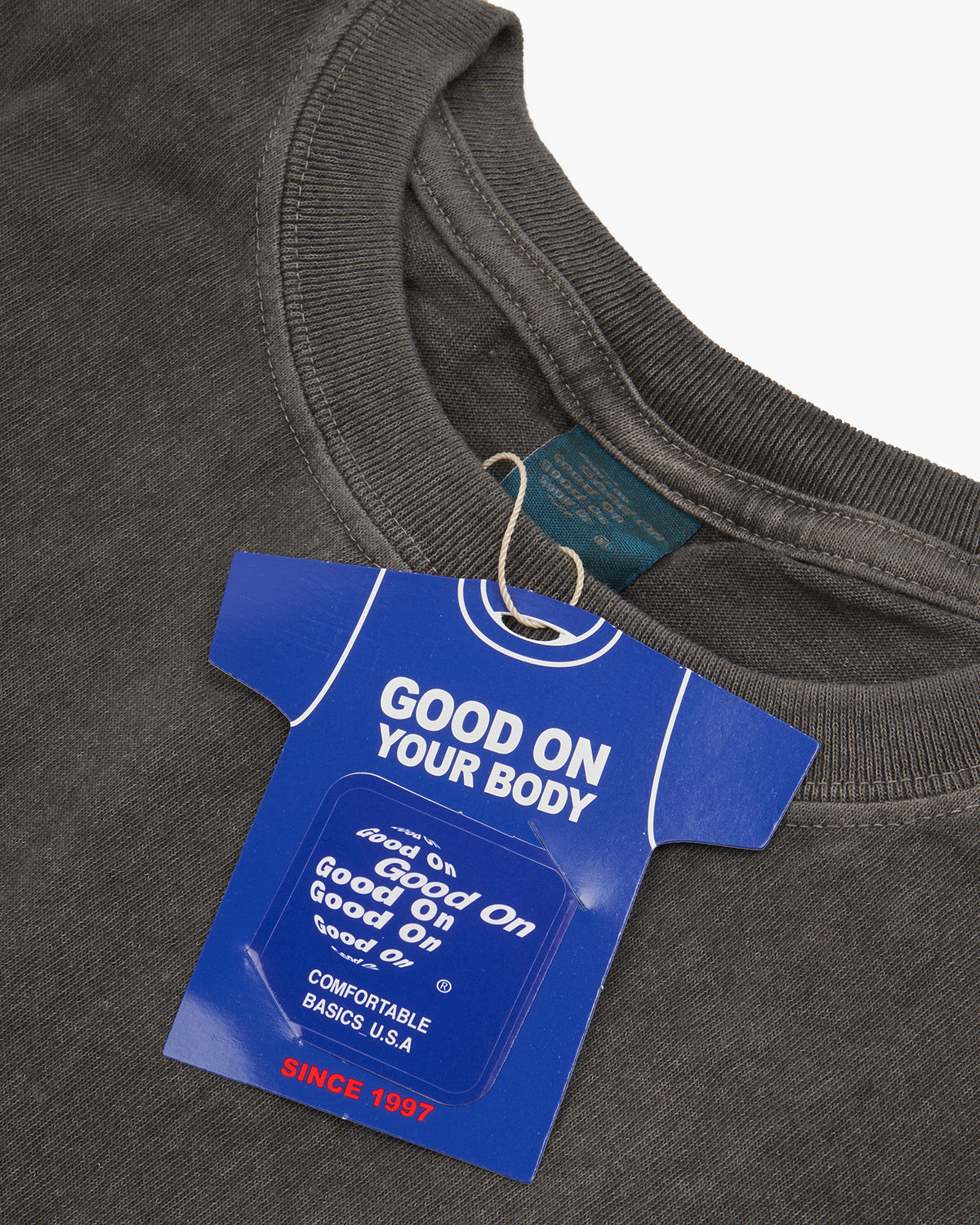 Good On S/S Crew Tee - Pigment Dyed Grey | Good On T Shirts | JEANSTORE