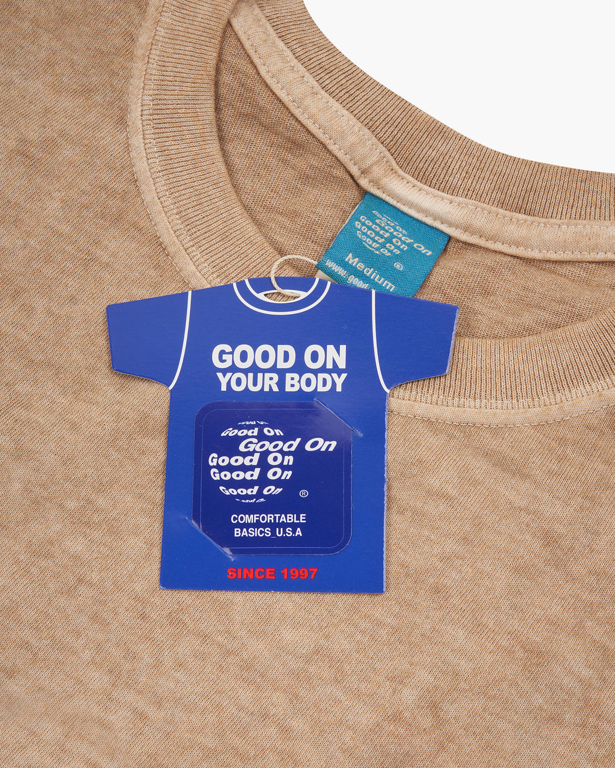 Good On S/S Crew Tee - Pigment Dyed Latte | Good On T Shirts | JEANSTORE