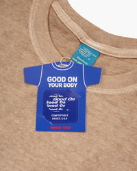 Good On S/S Crew Tee - Pigment Dyed Latte | Good On T Shirts | JEANSTORE