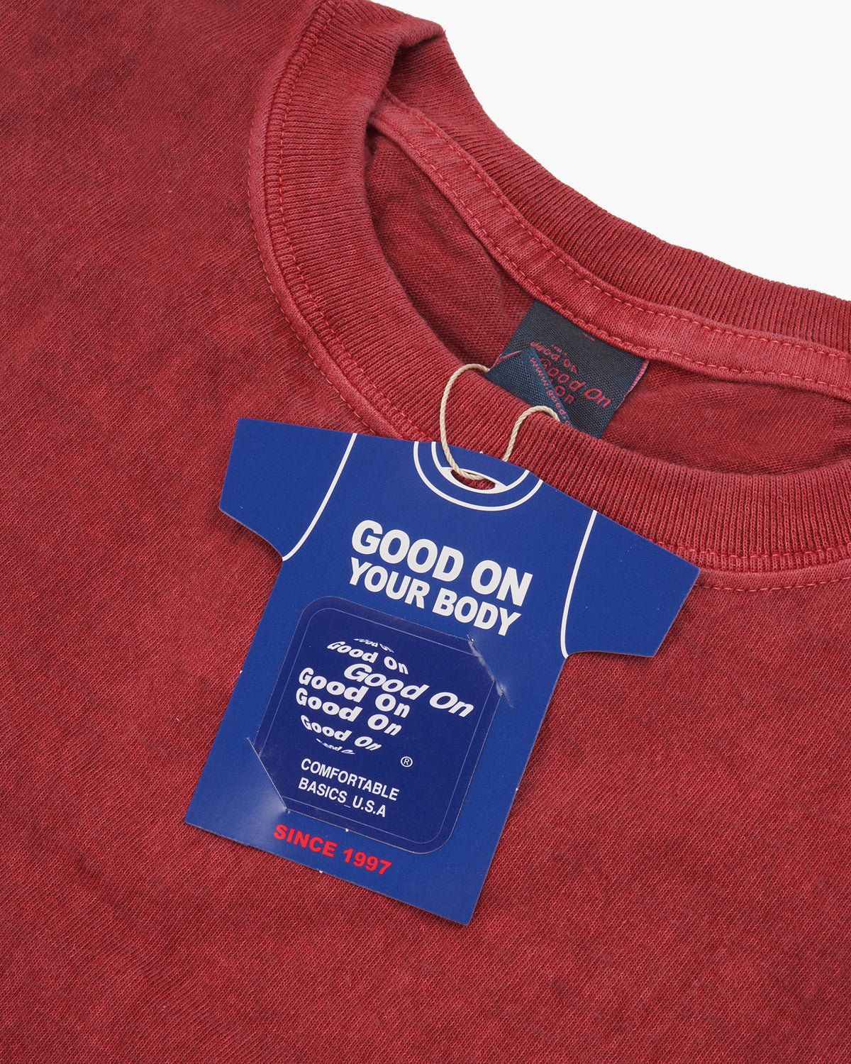 Good On S/S Crew Tee - Pigment Dyed Red